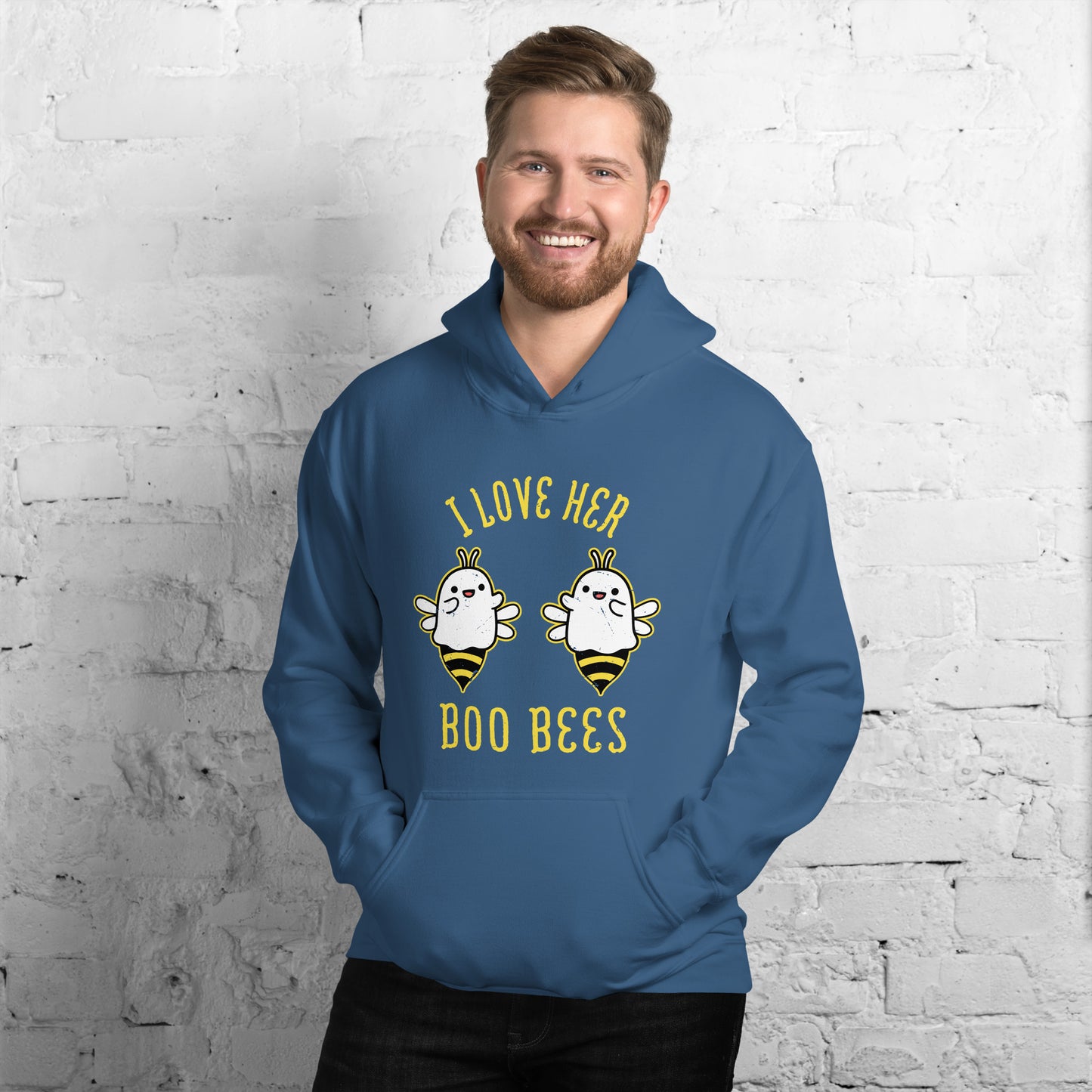 I Love Her Boo Bees | Halloween | Unisex Hoodie