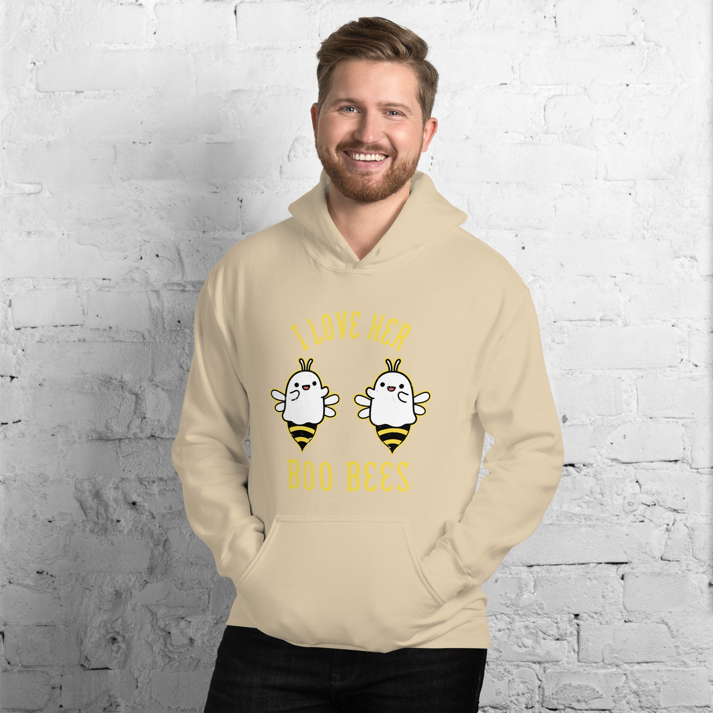I Love Her Boo Bees | Halloween | Unisex Hoodie