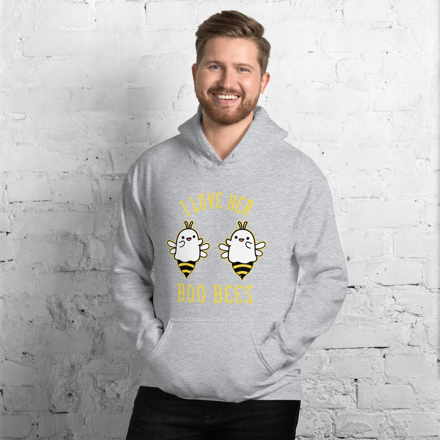 I Love Her Boo Bees | Halloween | Unisex Hoodie