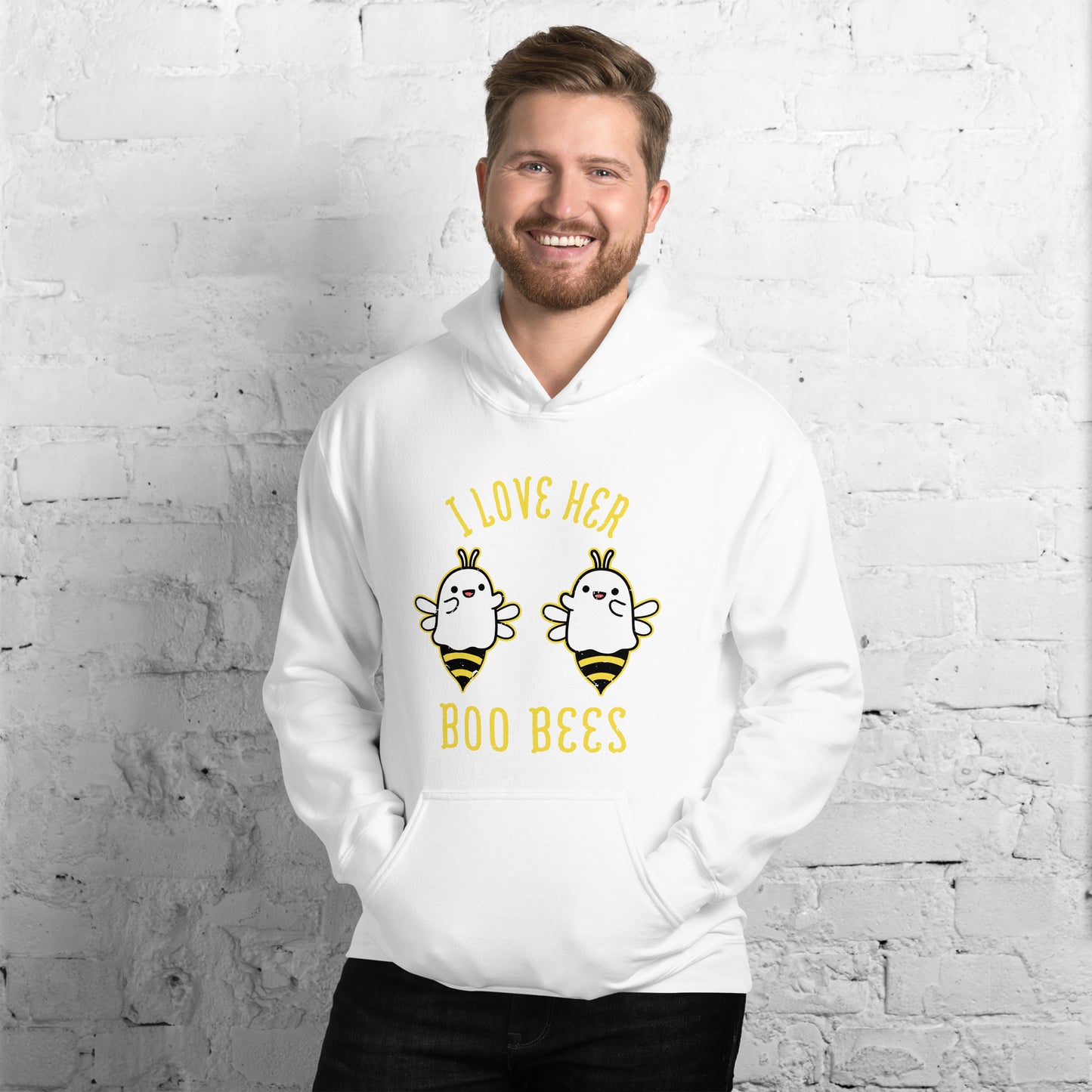 I Love Her Boo Bees | Halloween | Unisex Hoodie