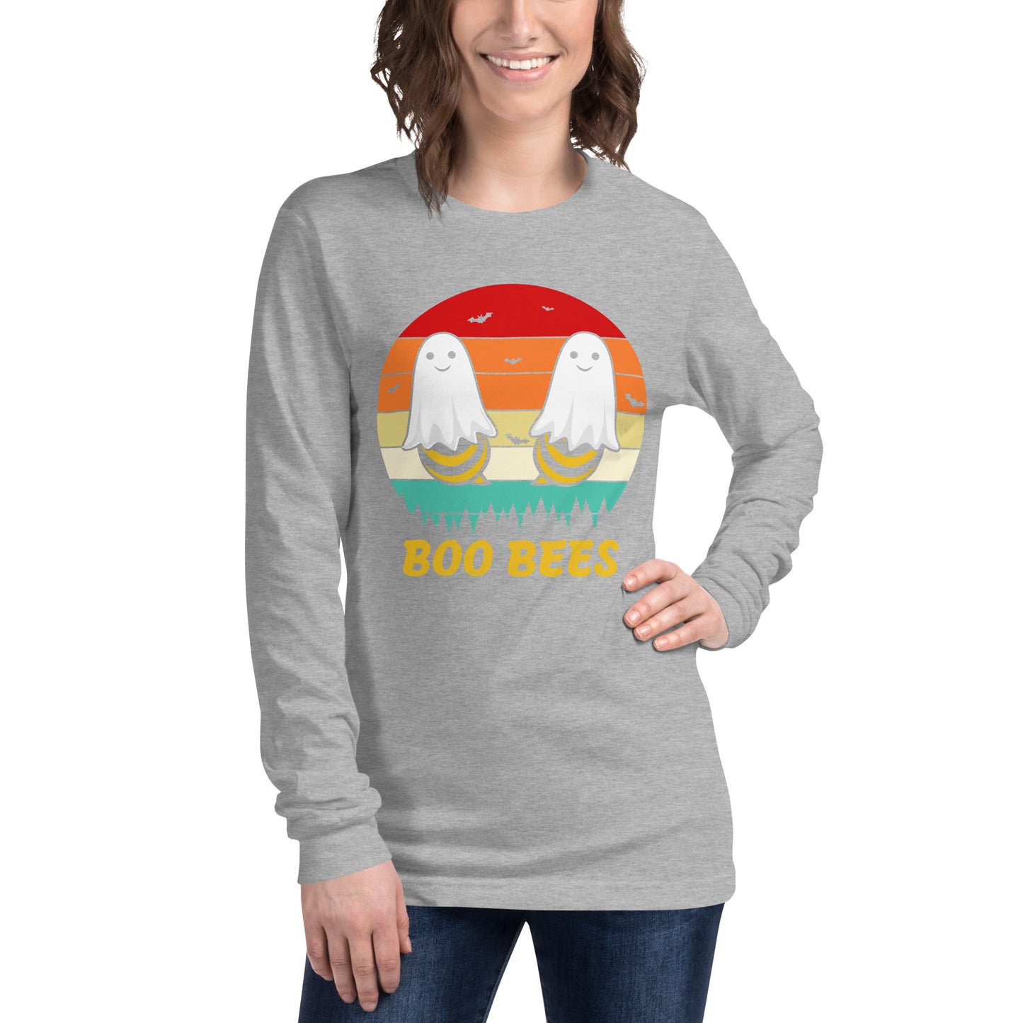 Retro Boo Bees | Halloween | Unisex Long Sleeve Tee
