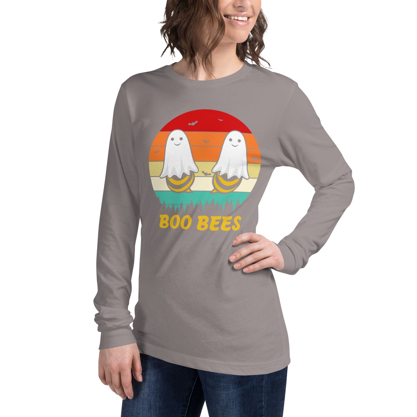 Retro Boo Bees | Halloween | Unisex Long Sleeve Tee
