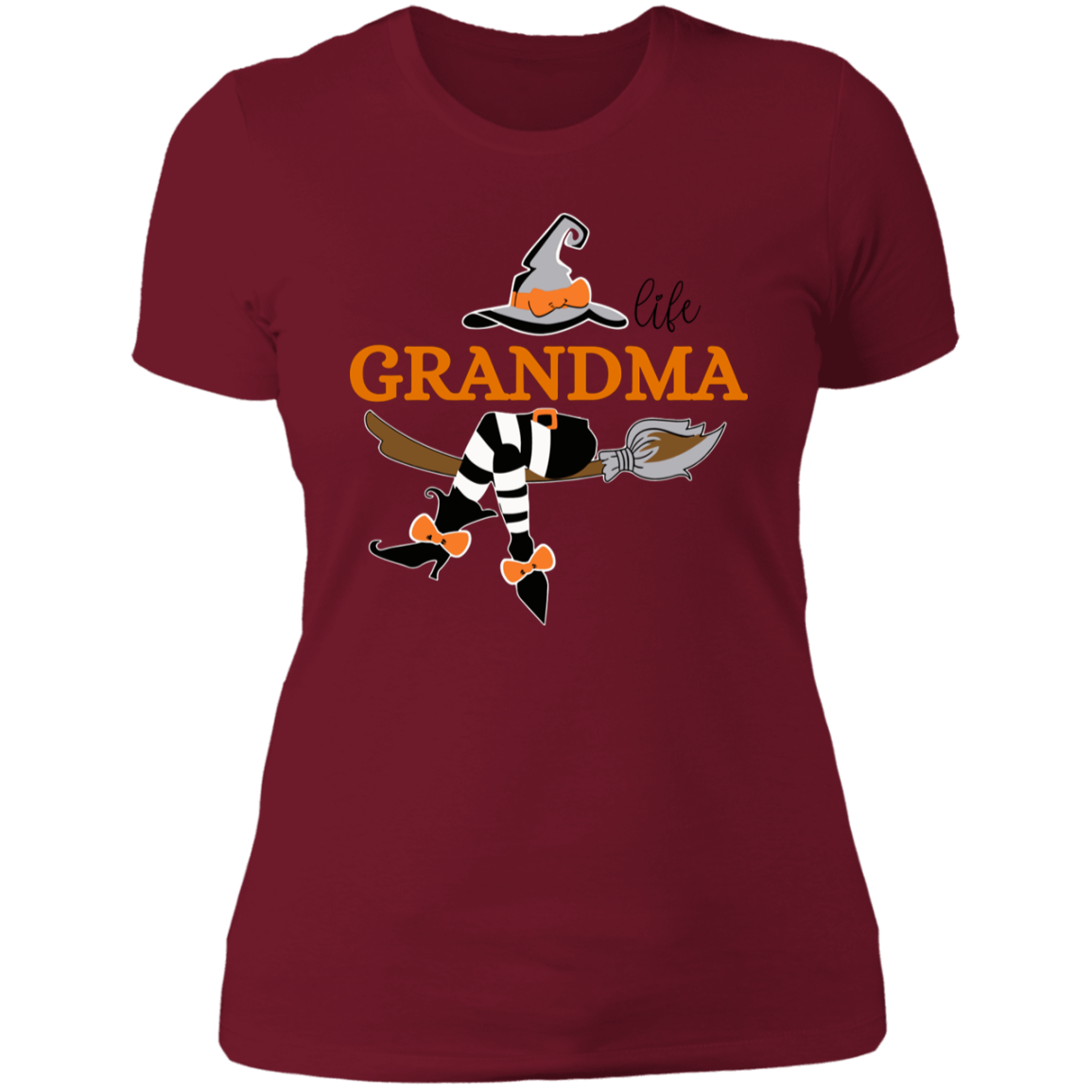 Grandma Life | Witches Hat | Halloween | Ladies' Boyfriend T-Shirt