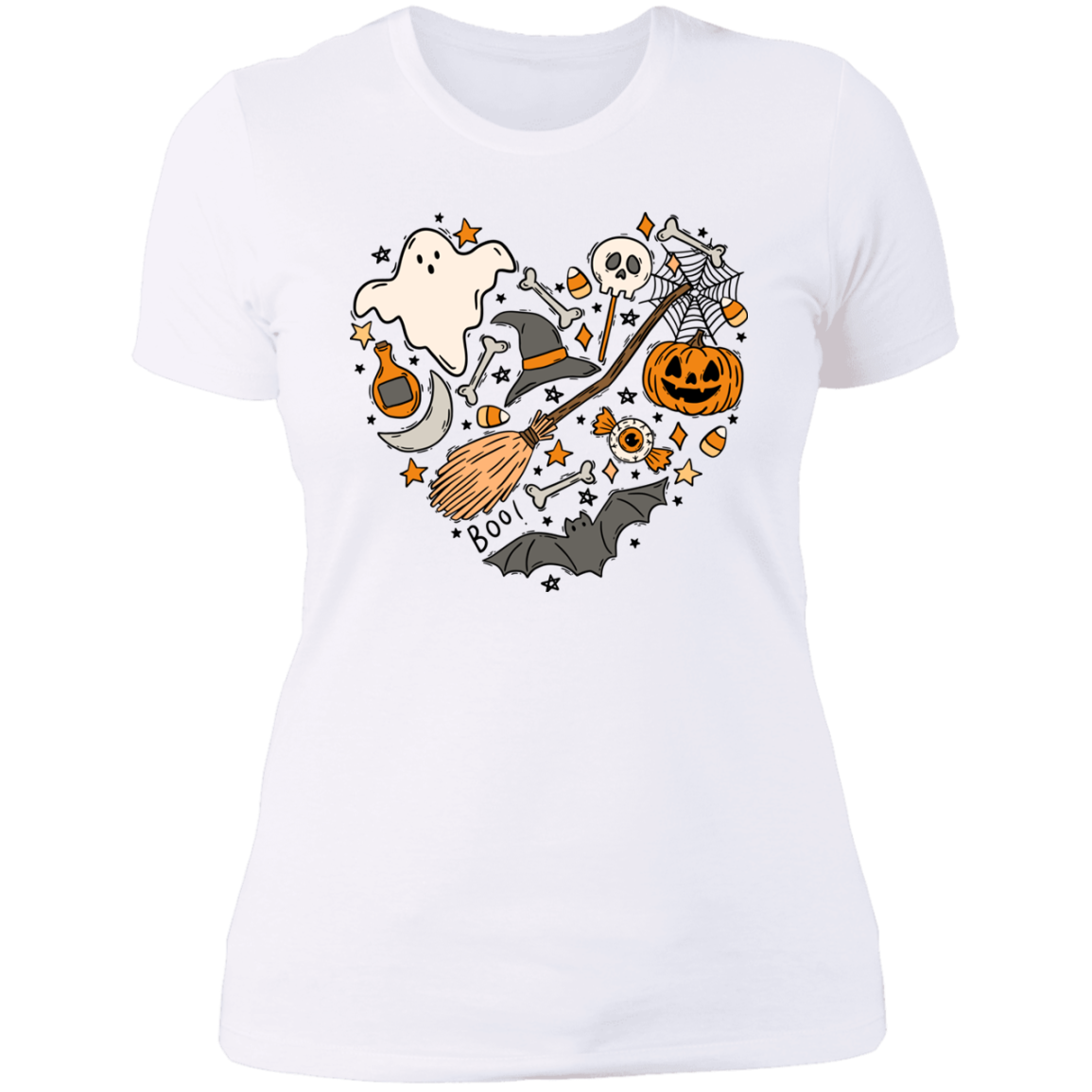 Halloween Heart Collage | Ladies' Boyfriend T-Shirt