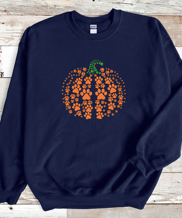 Pumpkin Paw Prints | Dog/Cat | Unisex Sweatshirt