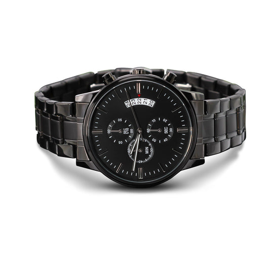 Customizable Engraved Black Watch for that Special Man in Your Life