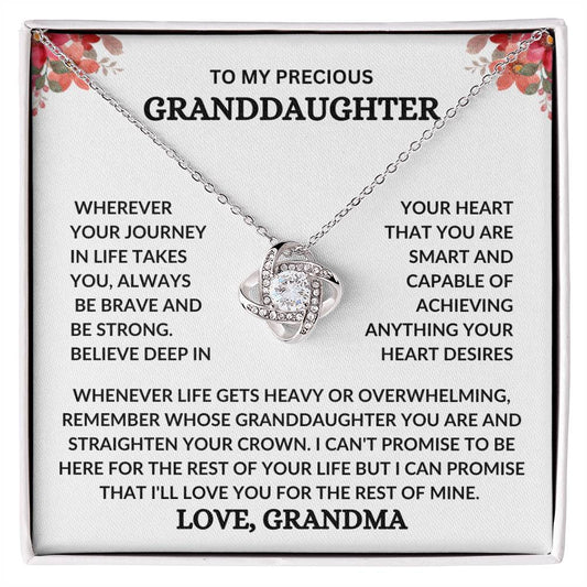 To My Precious Granddaughter | Love Grandma | Forever Love Necklace