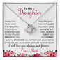 To My Daughter | I Love You Forever And Always | Love Mom | Love Knot Necklace