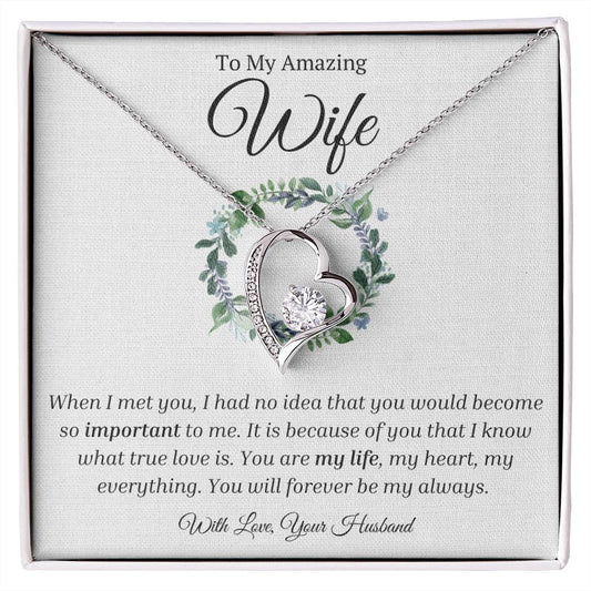 To My Amazing Wife | From Husband | Forever Love Necklace