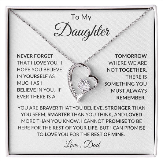 To My Daughter | From Dad | Forever Love Necklace