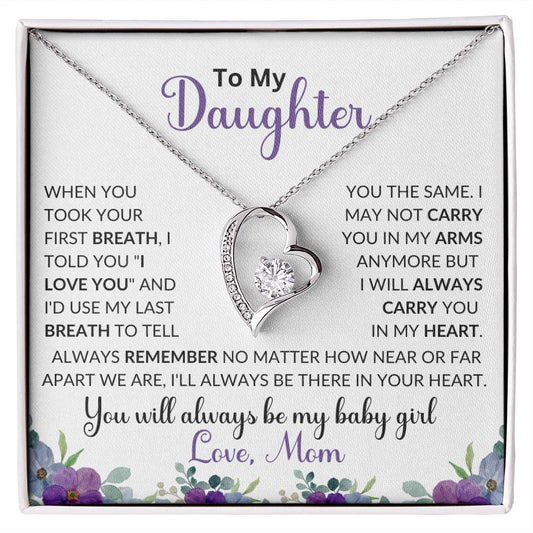 To My Daughter | Love Mom | Purple Flowers | Forever Love