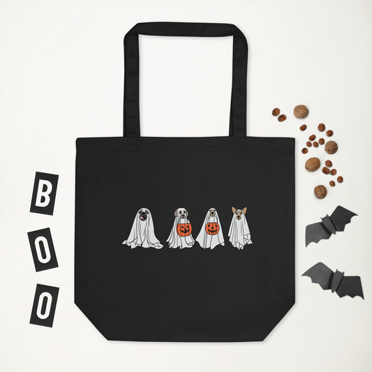 Spooky Dogs with Pumpkins | Eco Tote Bag