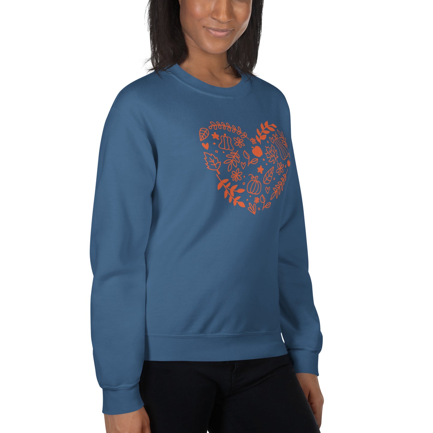 Fall Heart Collage Orange | Unisex Sweatshirt