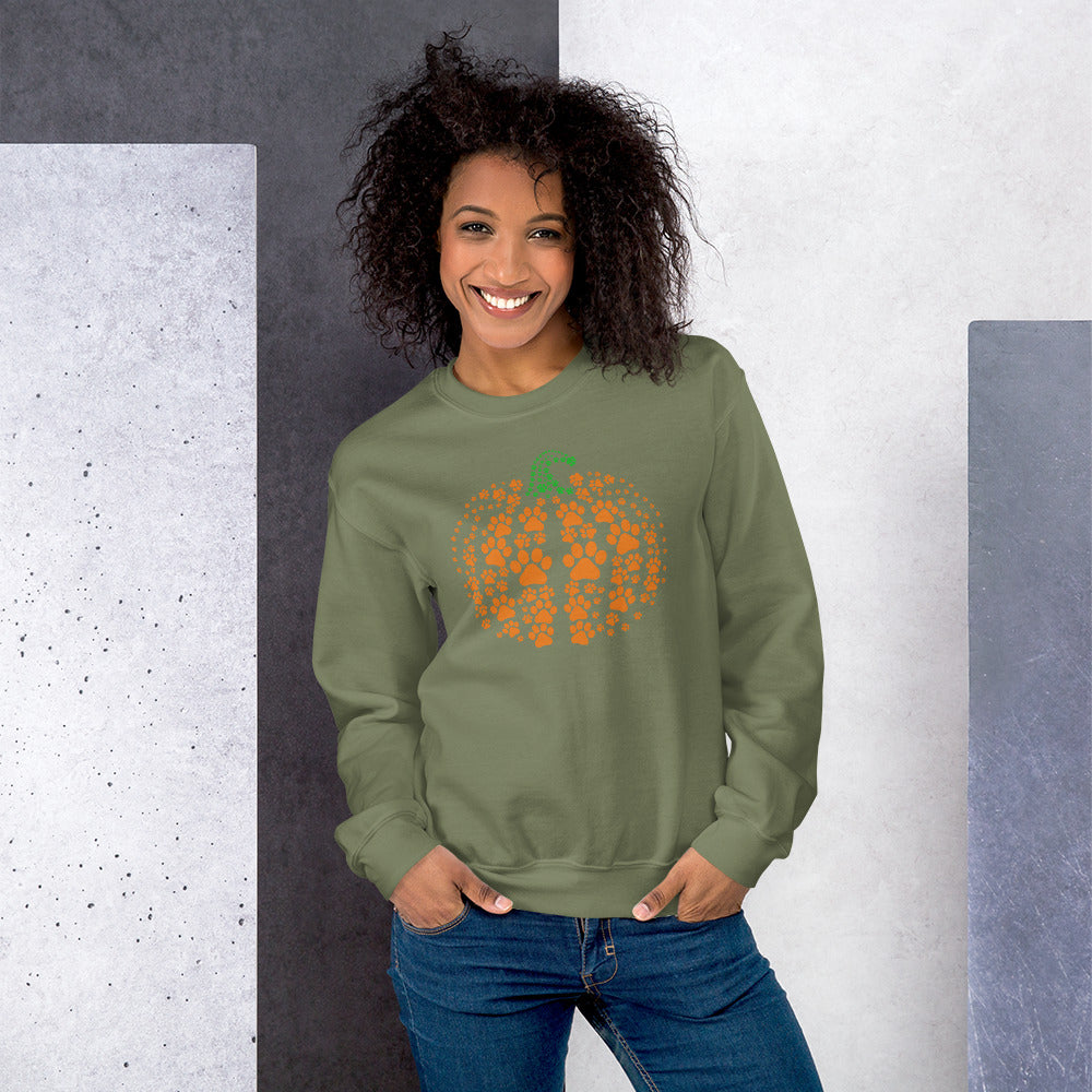 Pumpkin Paw Prints | Dog/Cat | Unisex Sweatshirt