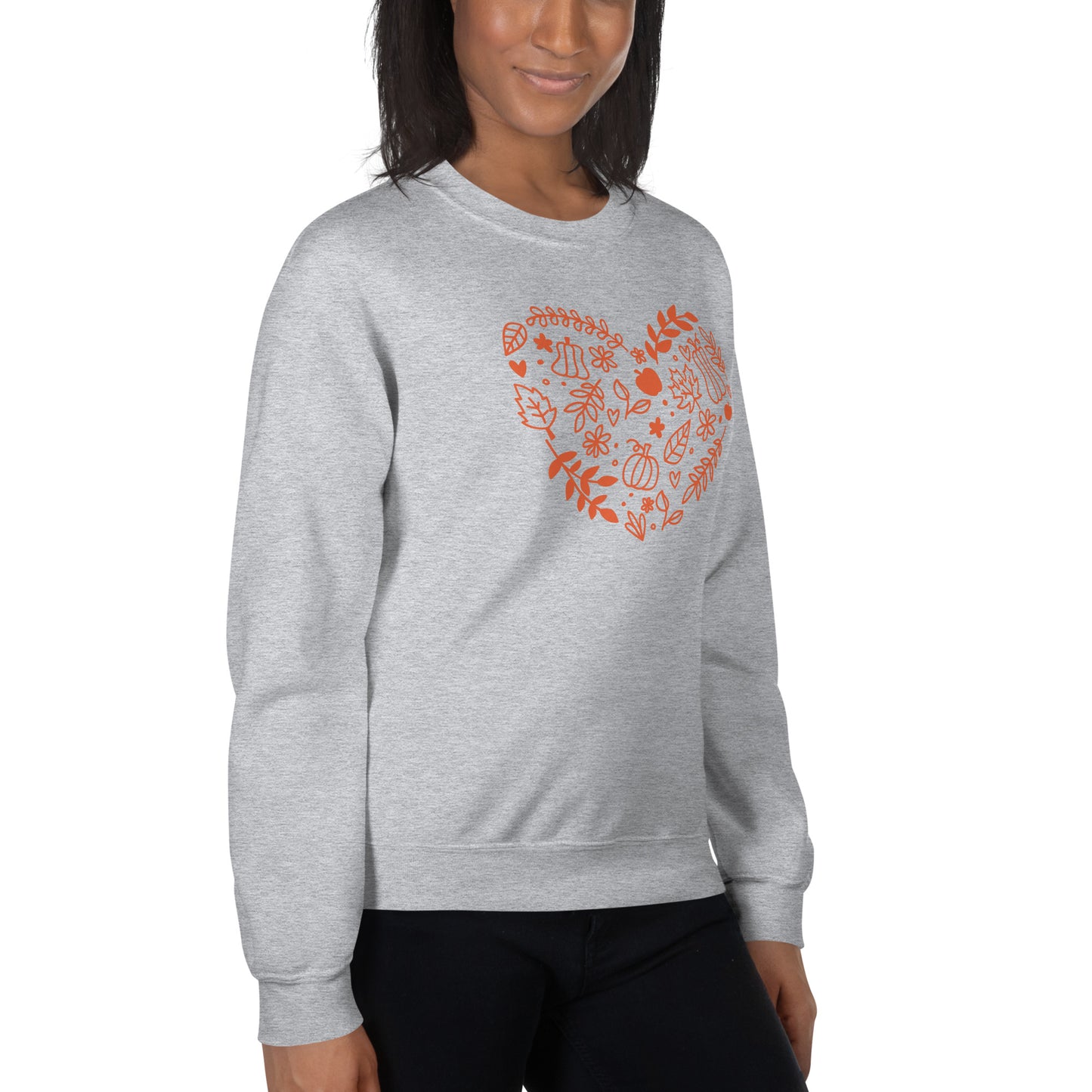 Fall Heart Collage Orange | Unisex Sweatshirt