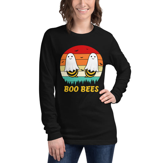 Retro Boo Bees | Halloween | Unisex Long Sleeve Tee